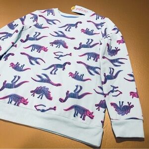 Cat & Jack Dinosaur Crewneck Blue Purple Sweatshirt XL
